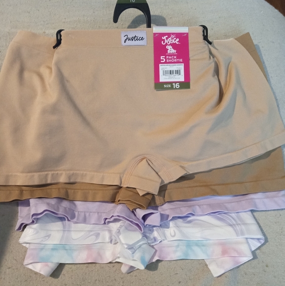 Justice High Waist Women's Shorts - Tan, Purple, Multicolor - Picture 1 of 3